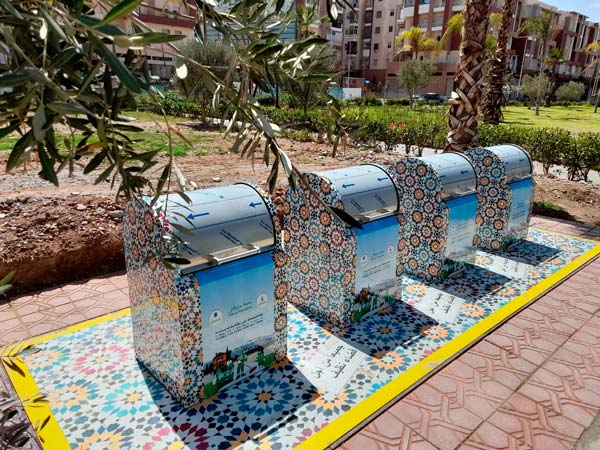 Sauberes Stadtbild garantiert: 1.100 l Mülltonnen im Unterflursystem
