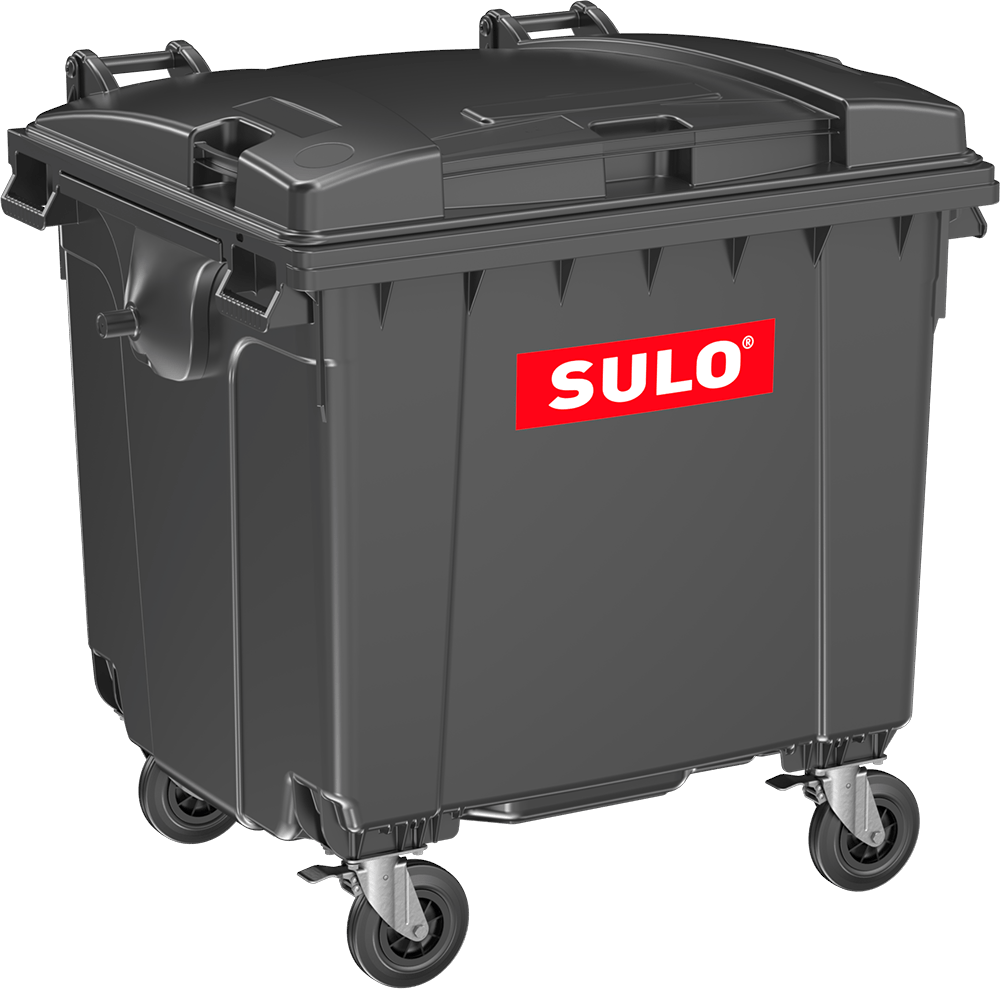 Garbage large containers waste bin large waste container 80 L SULO Black dustbin 